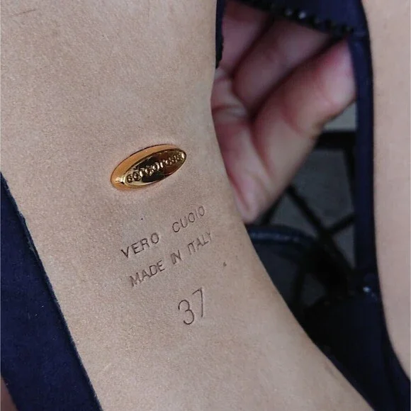 Sergio Rossi Poetic Surrealism night blue butterfly suede heels size 6.5 - Picture 14 of 16